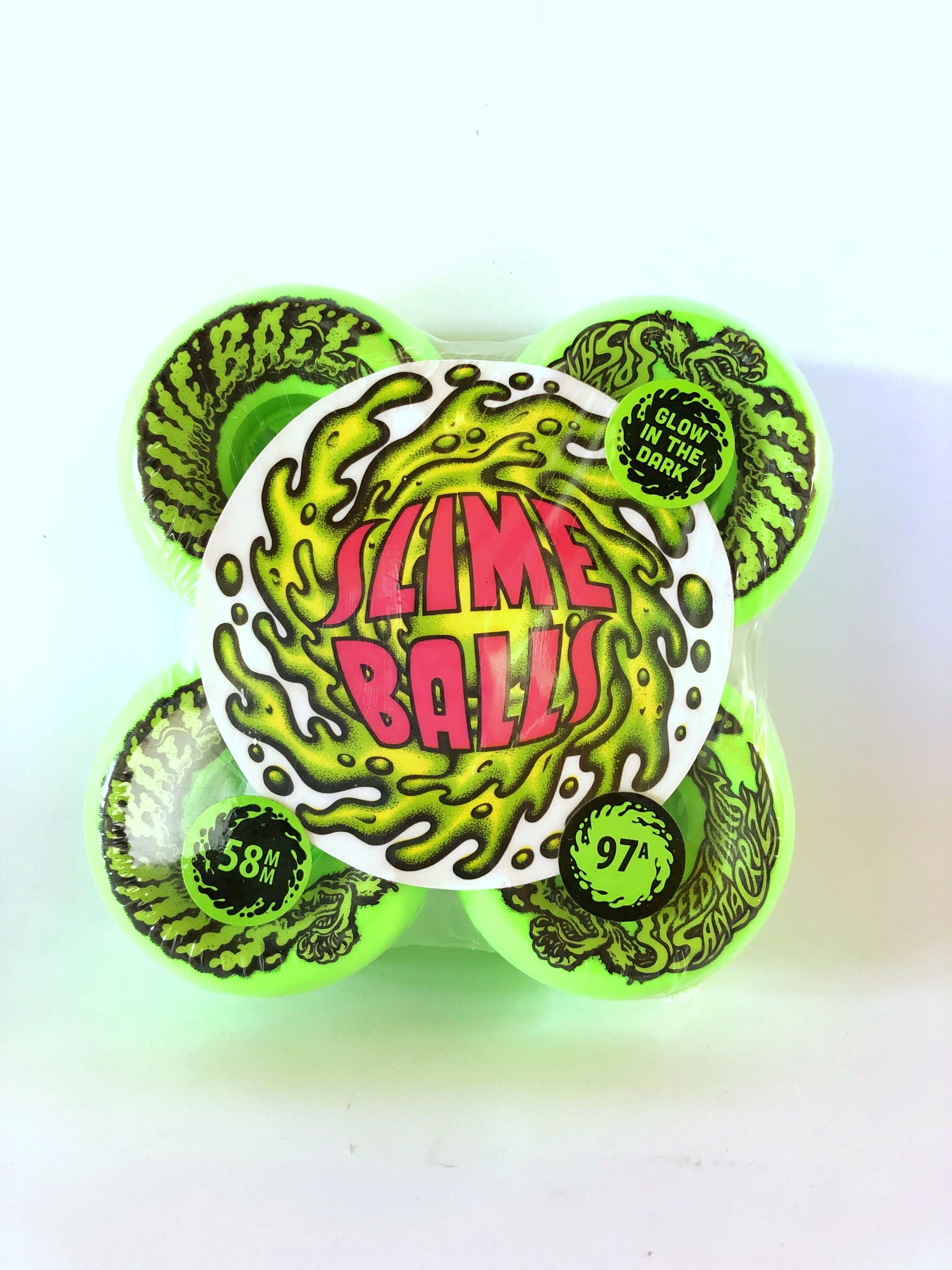 Slime Balls 58mm Slime Balls Vomit Mini Green Glow 97a